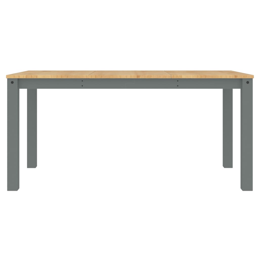 Table à manger Panama gris 160x80x75 cm bois massif de pin