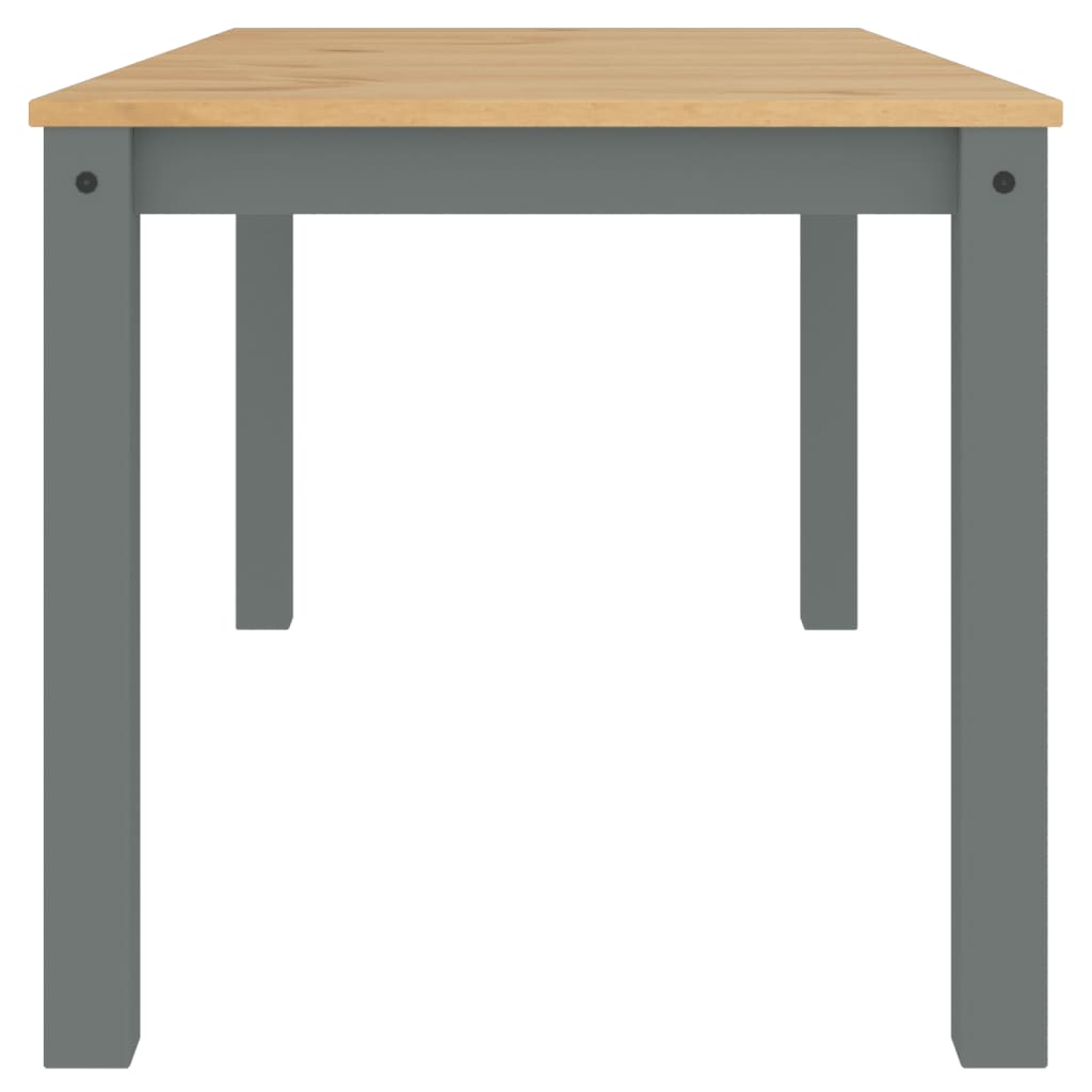 Table à manger Panama gris 160x80x75 cm bois massif de pin