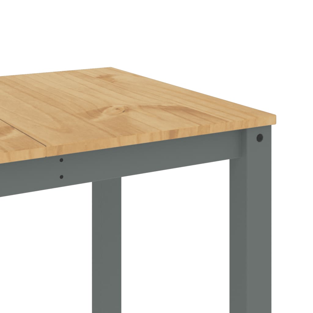 Table à manger Panama gris 160x80x75 cm bois massif de pin