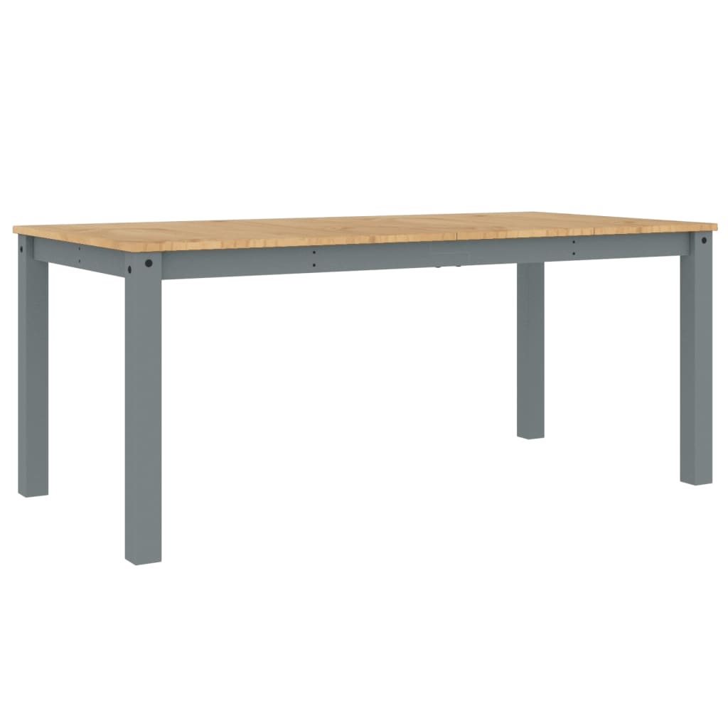 Table à manger Panama gris 180x90x75 cm bois massif de pin