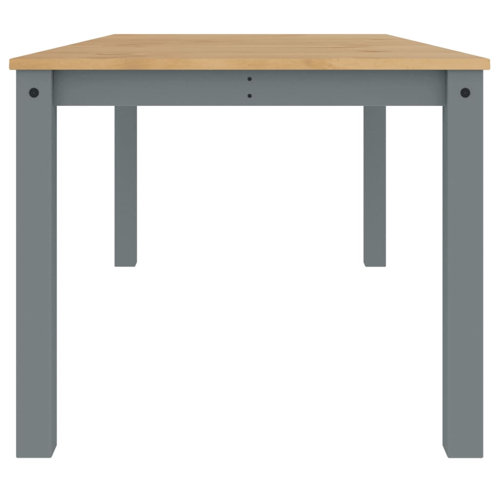 Table à manger Panama gris 180x90x75 cm bois massif de pin