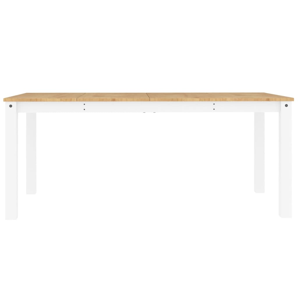 Table à manger Panama blanc 180x90x75 cm bois massif de pin