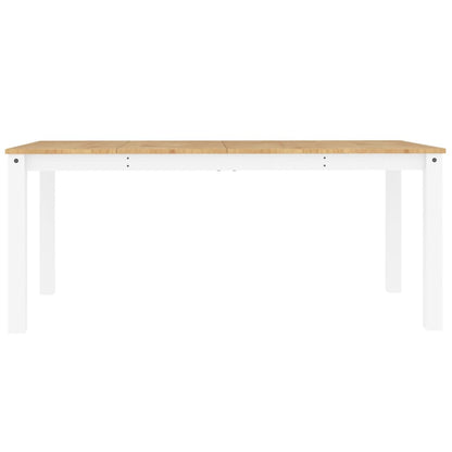 Table à manger Panama blanc 180x90x75 cm bois massif de pin