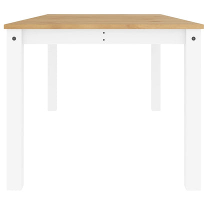 Table à manger Panama blanc 180x90x75 cm bois massif de pin