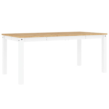 Table à manger Panama blanc 180x90x75 cm bois massif de pin