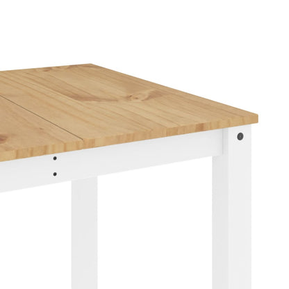 Table à manger Panama blanc 180x90x75 cm bois massif de pin