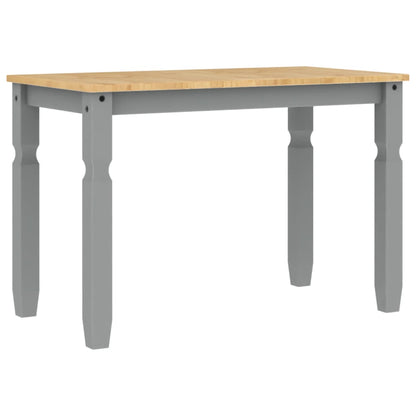 Table à manger Corona gris 112x60x75 cm bois massif de pin