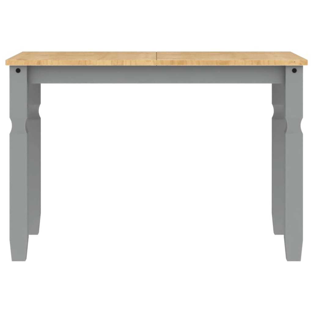 Table à manger Corona gris 112x60x75 cm bois massif de pin