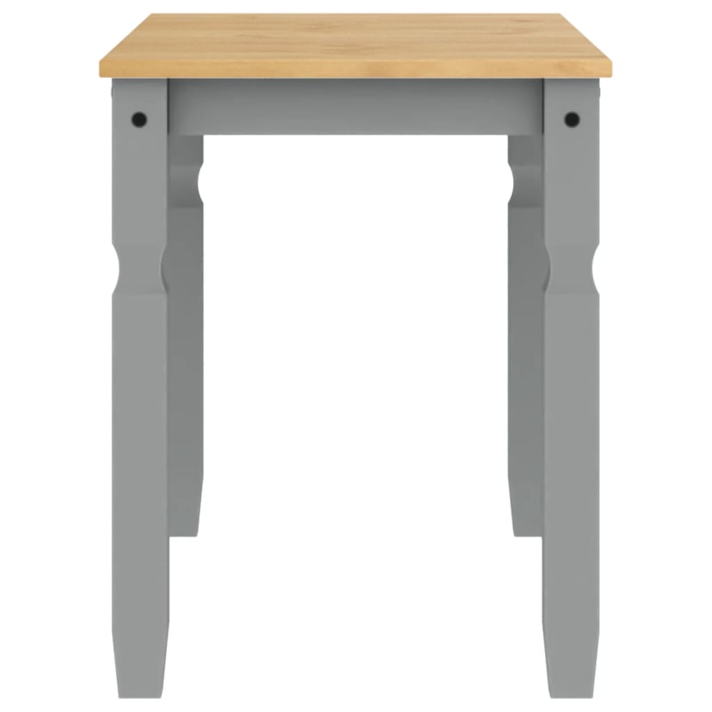 Table à manger Corona gris 112x60x75 cm bois massif de pin