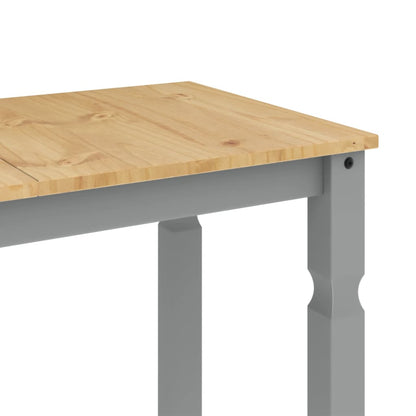 Table à manger Corona gris 112x60x75 cm bois massif de pin