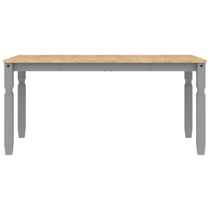 Table à manger Corona gris 160x80x75 cm bois massif de pin