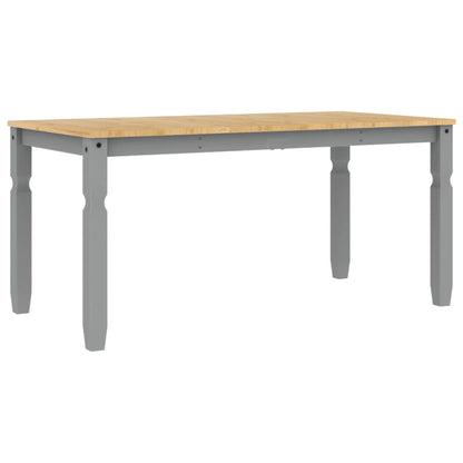 Table à manger Corona gris 160x80x75 cm bois massif de pin