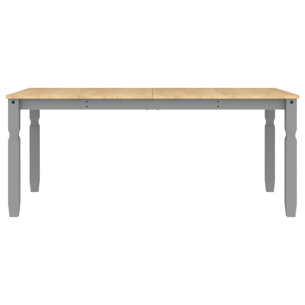 Table à manger Corona gris 180x90x75 cm bois massif de pin