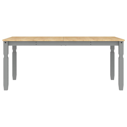 Table à manger Corona gris 180x90x75 cm bois massif de pin