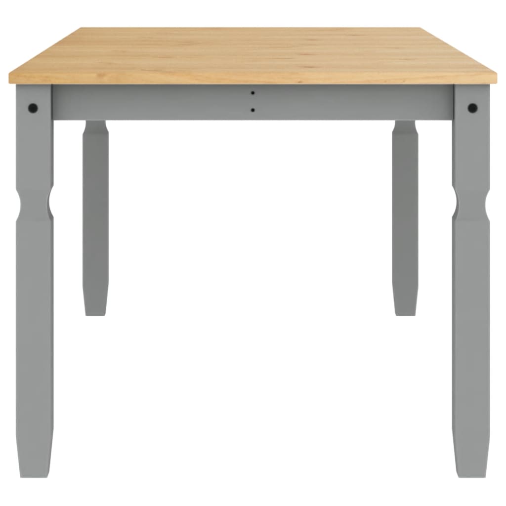 Table à manger Corona gris 180x90x75 cm bois massif de pin