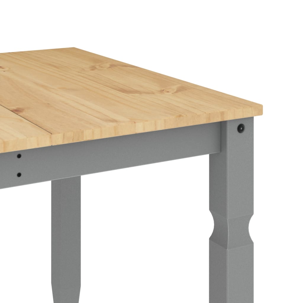 Table à manger Corona gris 180x90x75 cm bois massif de pin