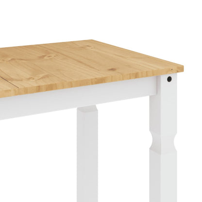 Table à manger Corona blanc 180x90x75 cm bois massif de pin