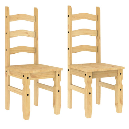 Chaises à manger lot de 2 Corona 42x47x107cm bois massif de pin