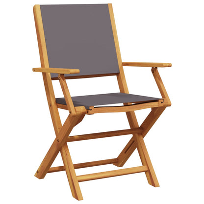 Chaises de jardin pliantes lot de 8 tissu et bois massif