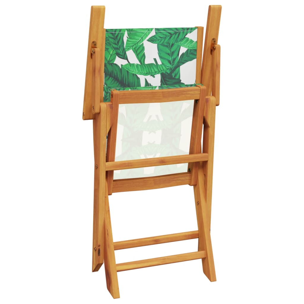 Chaises de jardin pliantes lot de 4 vert tissu et bois massif