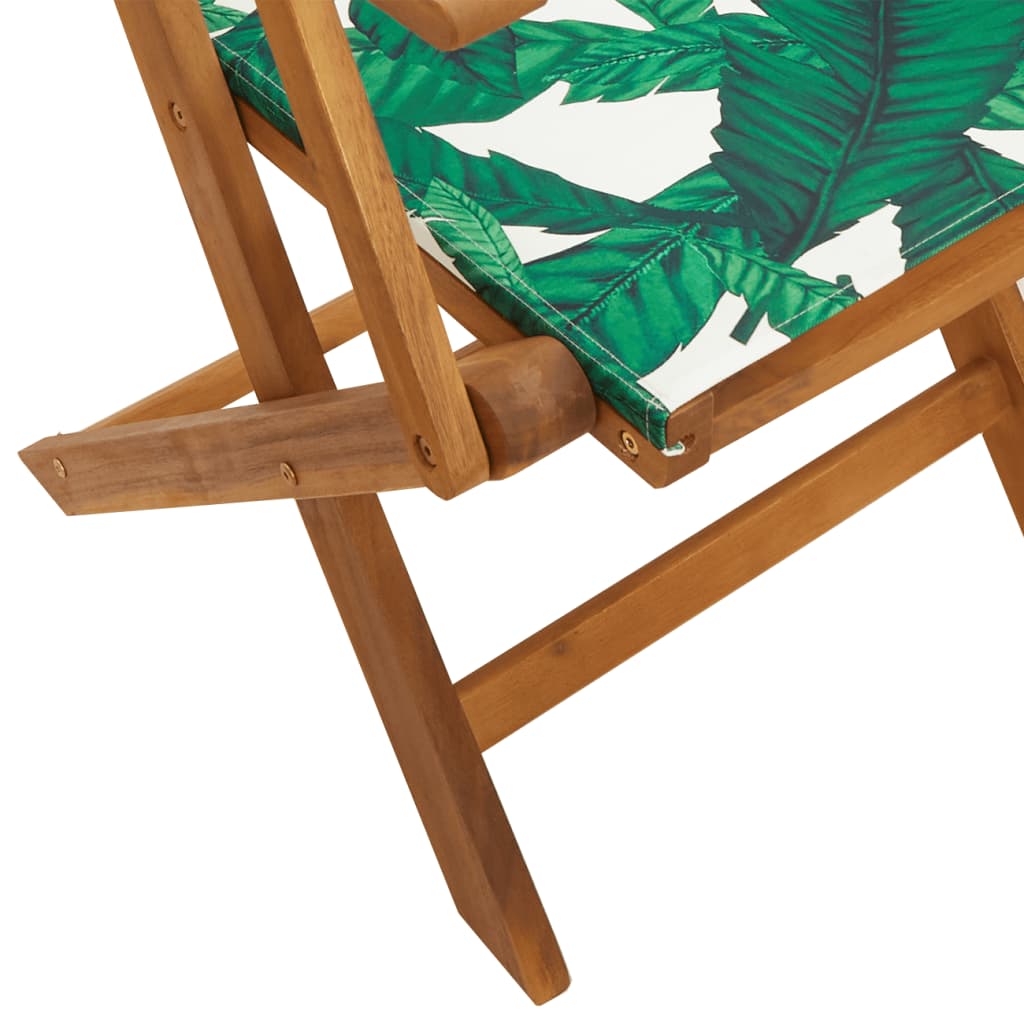 Chaises de jardin pliantes lot de 8 vert tissu et bois massif