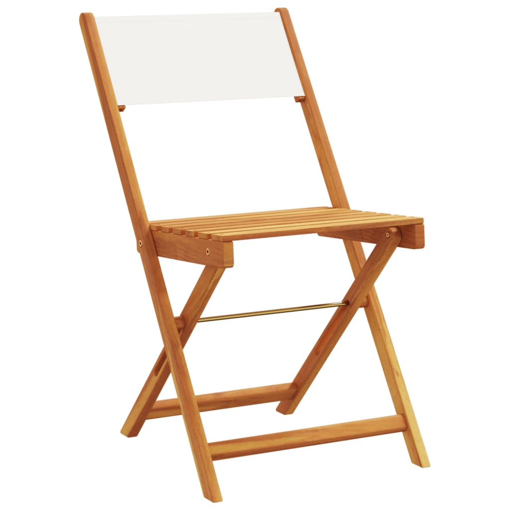 Chaises de jardin pliantes lot de 6 tissu et bois massif