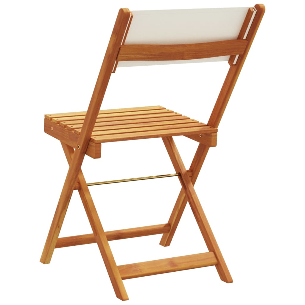 Chaises de jardin pliantes lot de 6 tissu et bois massif