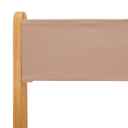 Chaises de jardin pliantes lot de 6 taupe tissu et bois massif