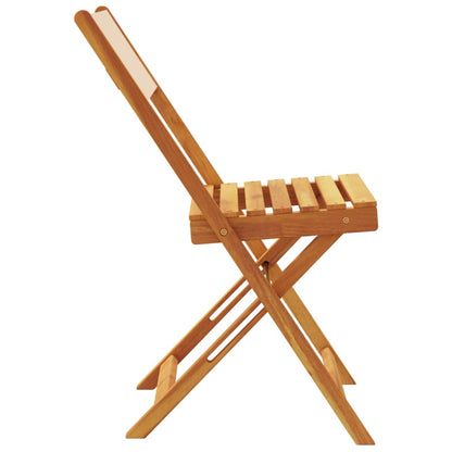 Chaises de jardin pliantes lot de 4 beige tissu et bois massif