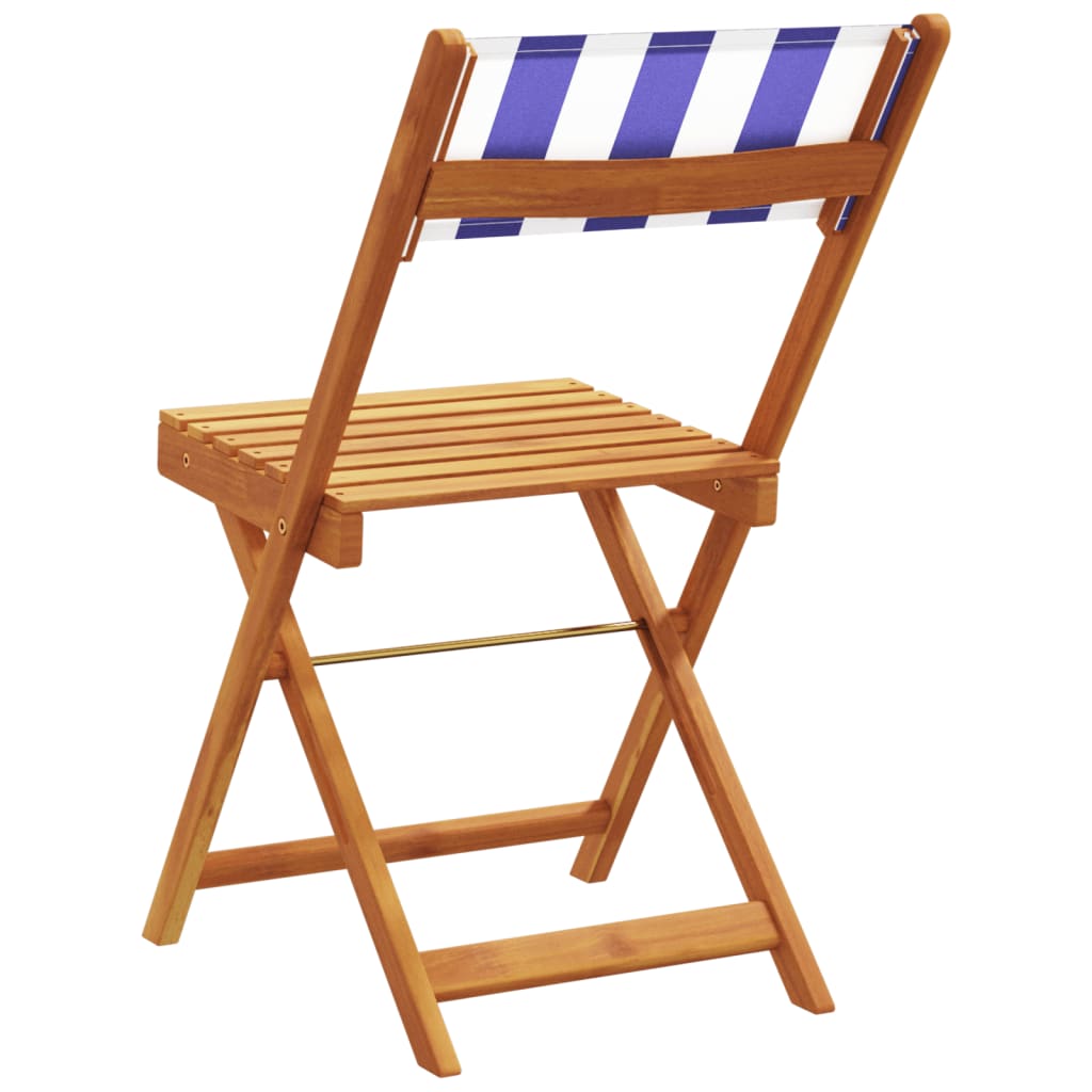 Chaises de jardin pliantes lot de 6 tissu et bois massif