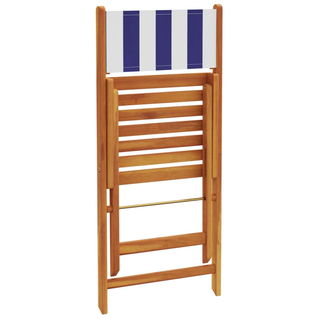 Chaises de jardin pliantes lot de 8 tissu et bois massif