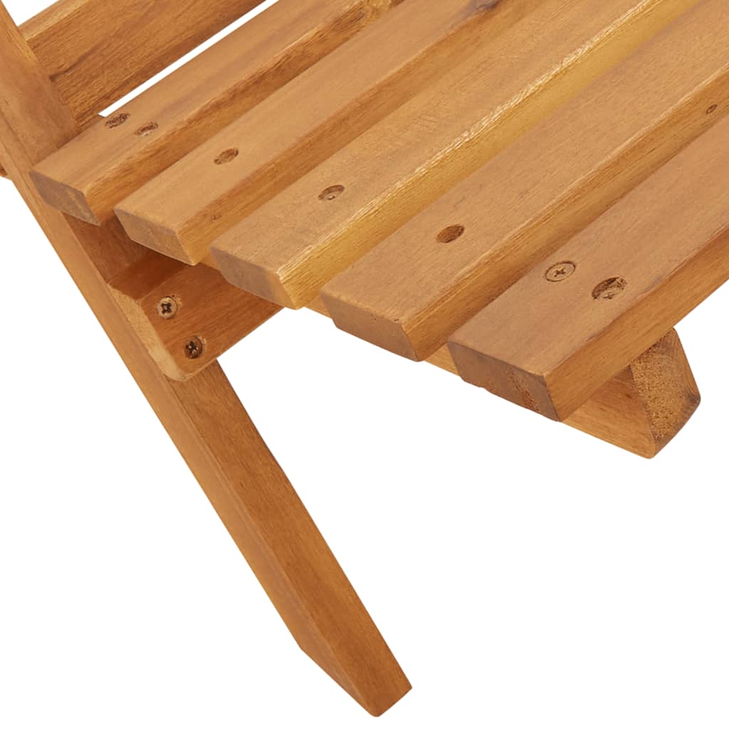 Chaises de jardin pliantes lot de 4 noir bois d'acacia massif