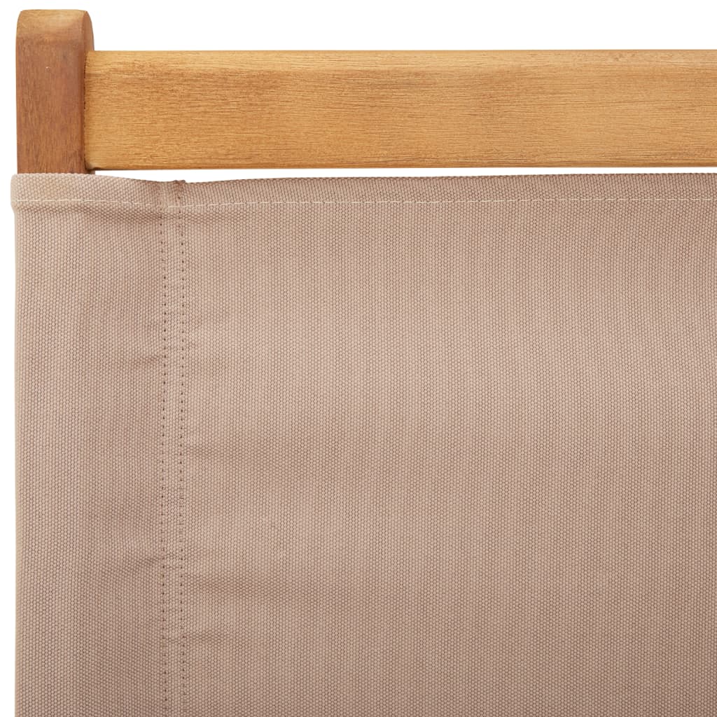 Chaises de jardin pliantes lot de 4 taupe tissu et bois massif