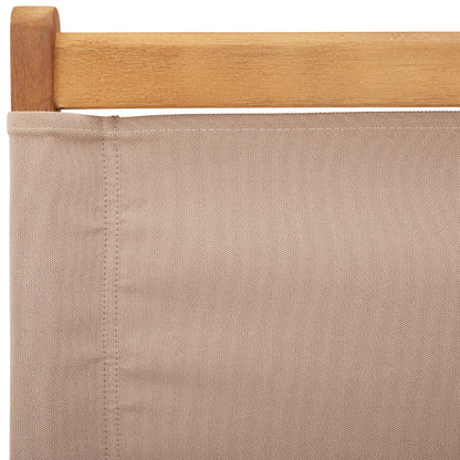 Chaises de jardin pliantes lot de 4 taupe tissu et bois massif