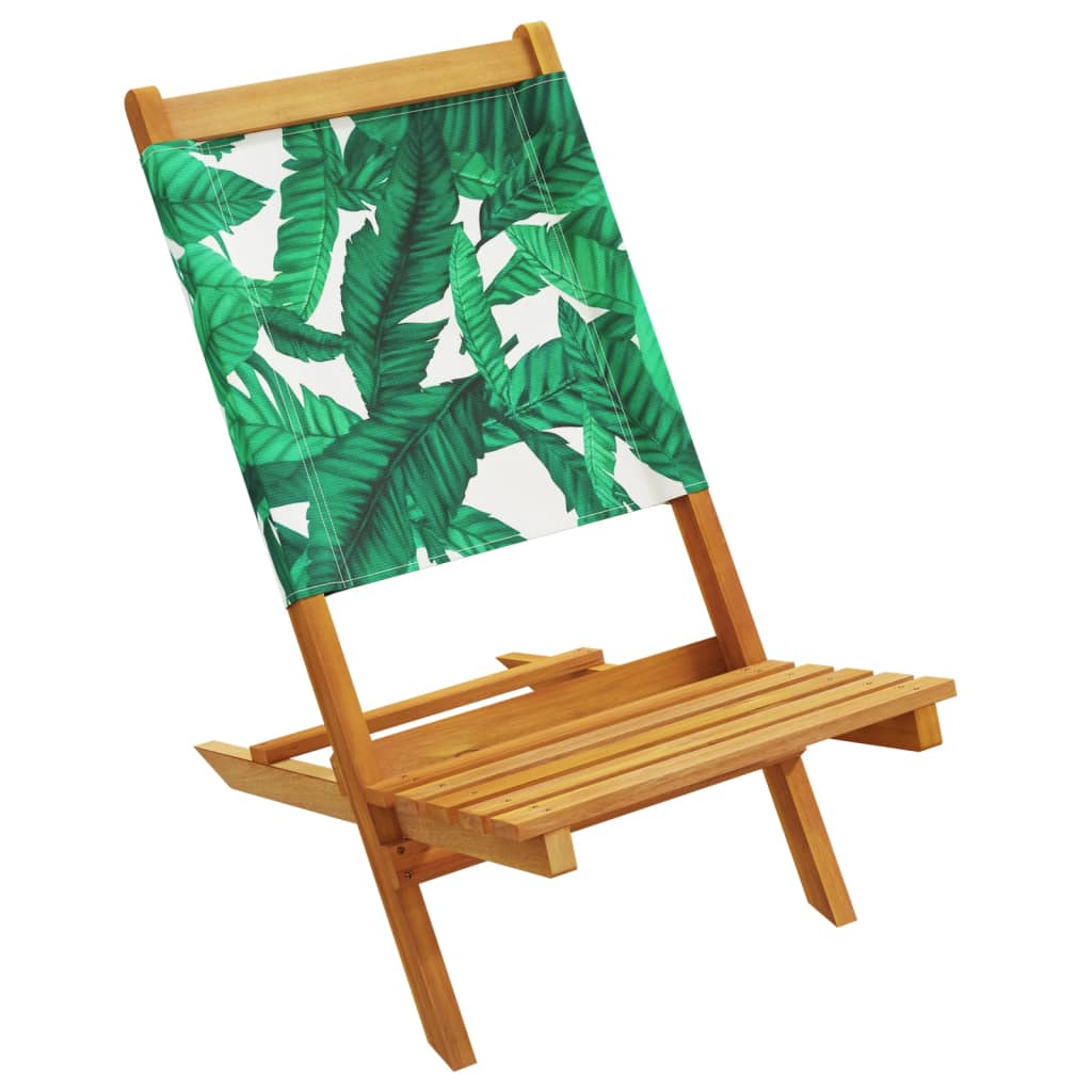 Chaises de jardin pliantes lot de 4 vert tissu et bois massif