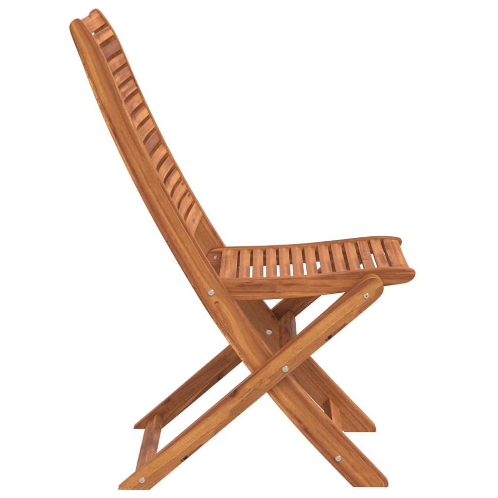 Chaises de jardin pliantes lot de 8 51x66x95 cm bois d'acacia