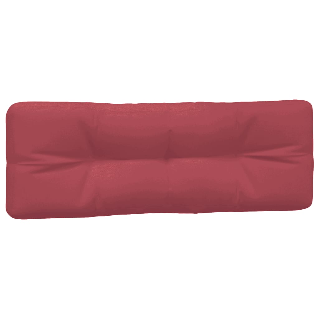 Coussins de palette lot de 3 rouge bordeaux tissu