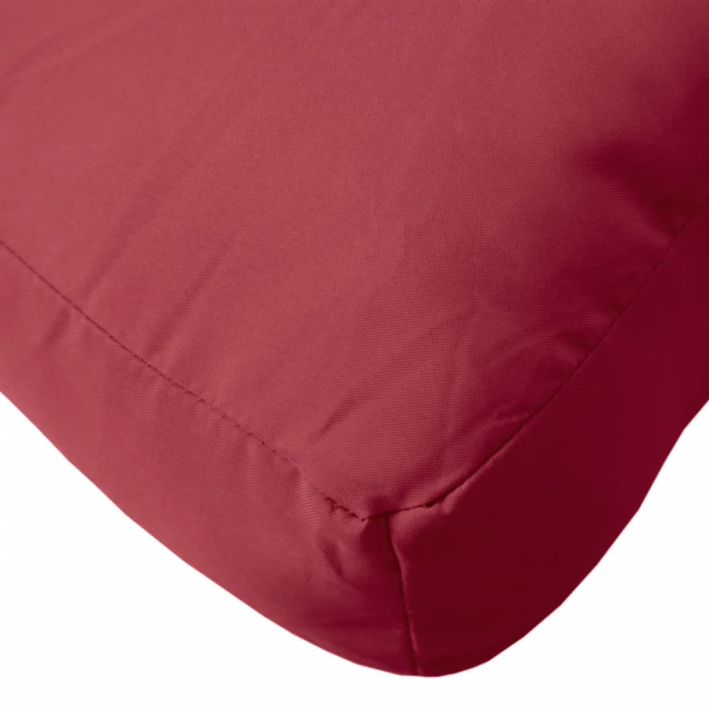 Coussins de palette lot de 3 rouge bordeaux tissu