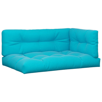 Coussins de palette lot de 3 turquoise tissu