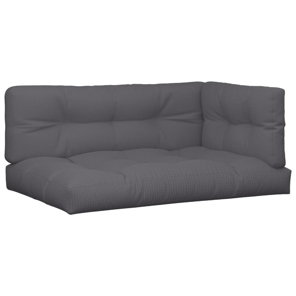 Coussins de palette lot de 5 anthracite tissu