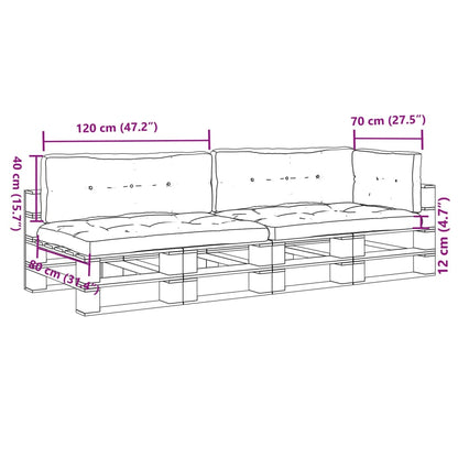 Coussins de palette lot de 5 anthracite tissu