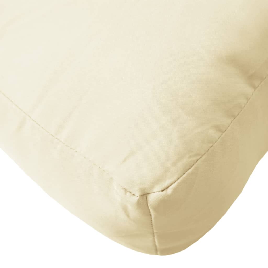 Coussins de palette lot de 5 crème tissu