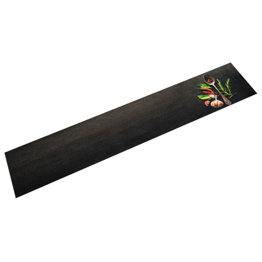 Tapis de cuisine lavable impression d'épices 60x300 cm velours