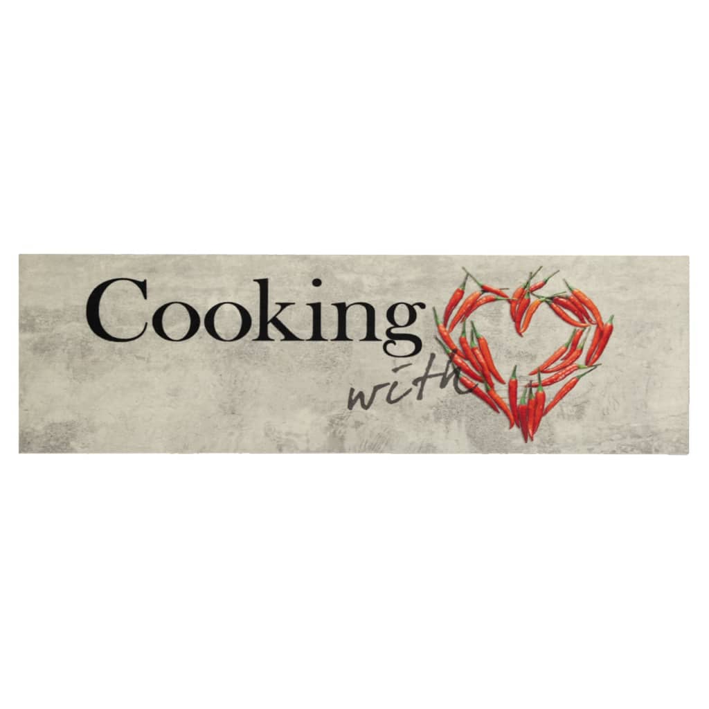 Tapis de cuisine lavable imprimé de piment Cooking 45x150 cm