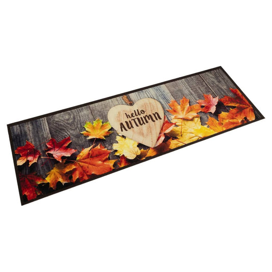 Tapis de cuisine lavable impression d'automne 45x150 cm velours