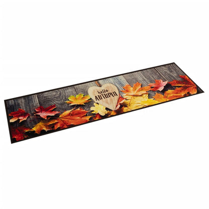 Tapis de cuisine lavable impression d'automne 60x300 cm velours