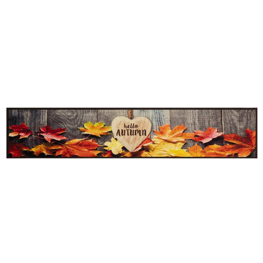 Tapis de cuisine lavable impression d'automne 60x300 cm velours