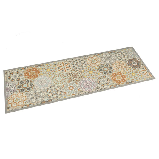 Tapis de cuisine lavable impression pastel hexagonale 60x180 cm