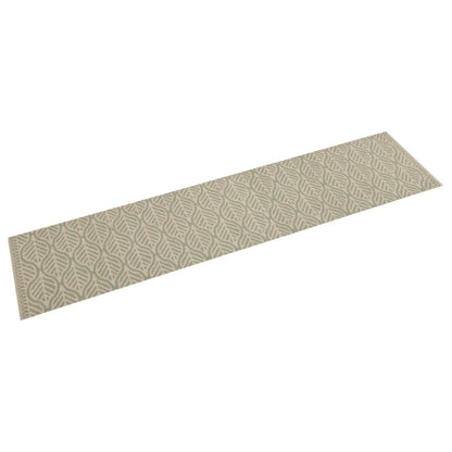 Tapis de cuisine lavable impression feuilles 60x300 cm velours