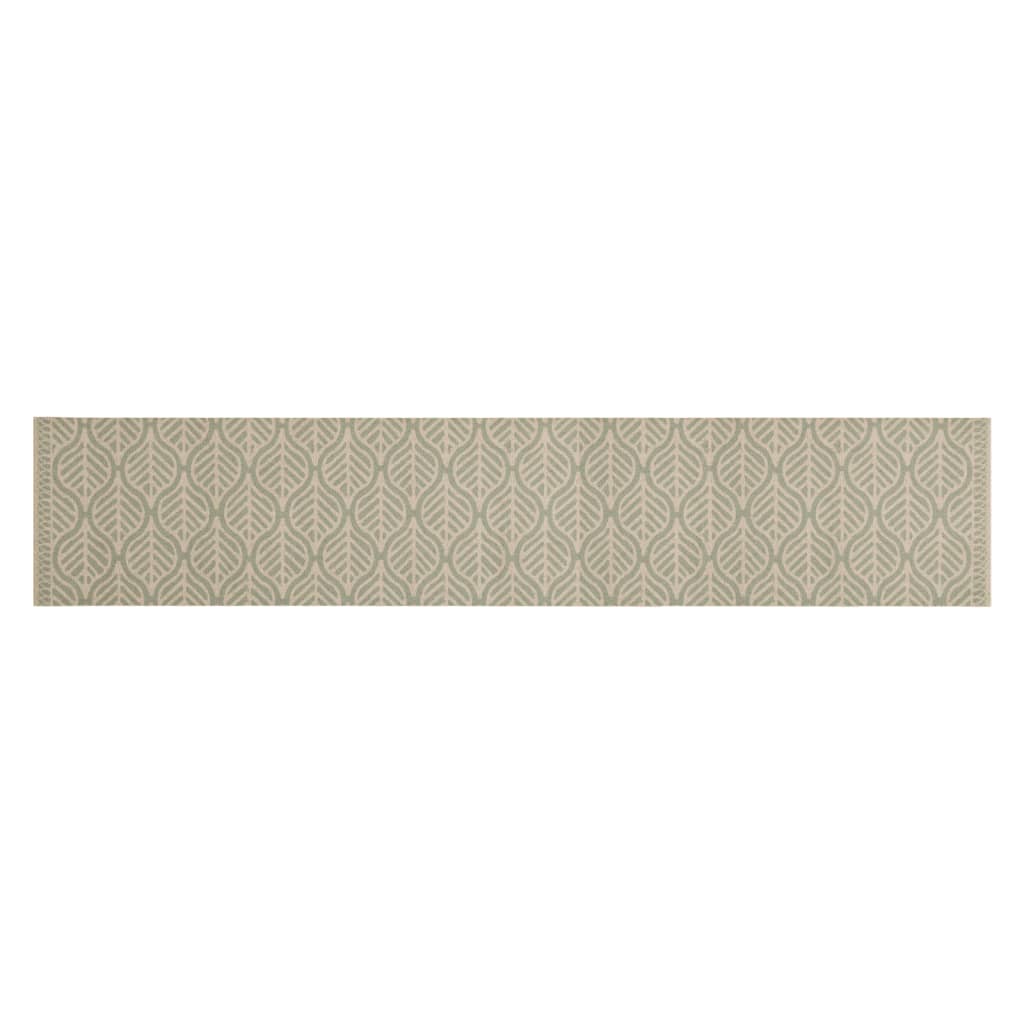 Tapis de cuisine lavable impression feuilles 60x300 cm velours